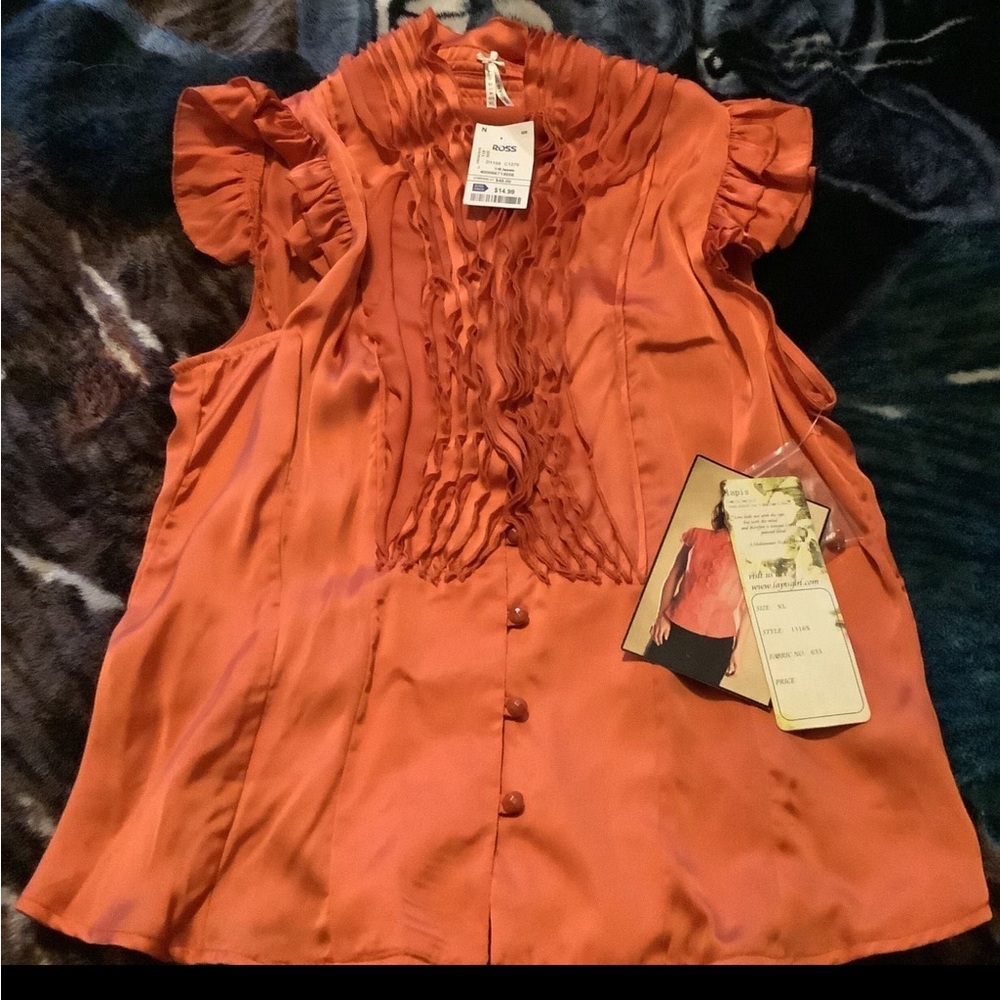 Lapis Ruffle Blouse - Picture 4 of 5
